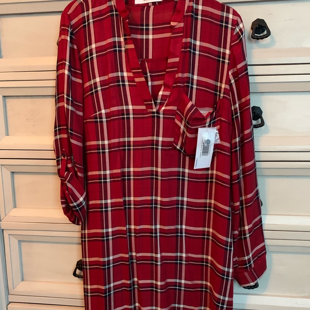 Plaid dress size m new